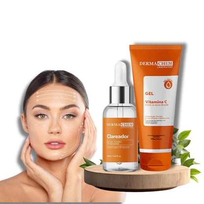 SERUM ACLARADOR + GEL ANTI-EDAD DERMACHEM®